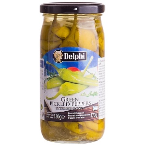 Перец DELPHI зеленый маринованный /стекло/ 320г*12