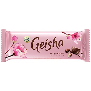 Шоколад FAZER Geisha молочный с ореховой начинкой из нуги (40%) 100г*20