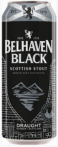 Пиво BELHAVEN "Black" Scottish Stout 4,2% темное /жесть/ 0,44л*24