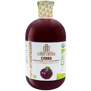 Сок GEORGIA'S NATURAL ORGANIC Сливовый холодного отжима /стекло/ 1000мл*6