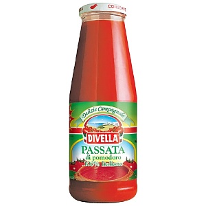 Соус DIVELLA PASSATA Томатный из 100% итальянских томатов /стекло/ 680г*12