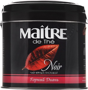 Чай MAITRE DE THE черный ГОРНЫЙ ДИАНЬ /жесть/ 100г*6