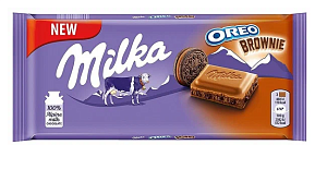 Шоколад Milka молочный Oreo Brownie 100г*22