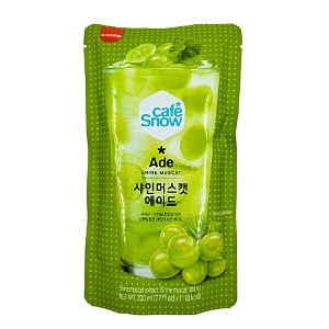 Напиток SAMLIP Shine Muscat Ade безалкогольный со вкусом зеленого винограда Шайнмускат (шоубокс 10шт) /пакет/ 230мл*50