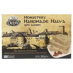 Халва DELPHI с миндалем Монастырская /картон/ 200г*9