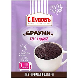 Смесь С.Пудовъ Кекс в кружке Брауни 70г*20