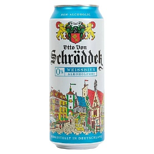 Пиво OTTO VON SCHRODDER Weissbier Alkoholfrei 0,5% Пшеничное светлое /жесть/ 0,5л*24