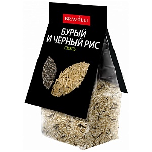 Смеcь BRAVOLLI бурый и черный рис 350г*11