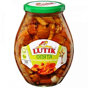 Опята LUTIK 11087 отборные в маринаде /стекло/ 580мл*12