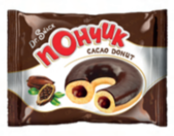 Пончик Dr.Snack Cacao Donut глазированный с шоколадной начинкой 40г*12