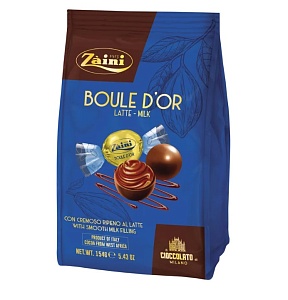 Шоколадные конфеты ZAINI BOULE D'OR MILK /дой-пак/ 154г*12