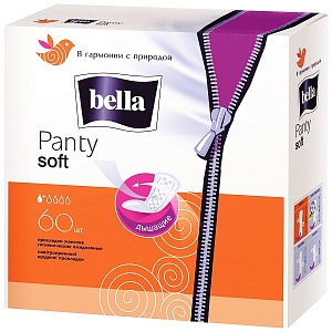 Bella Ежедневные прокладки PANTY SOFT (60 шт)    /RN60012/ 6045/12/ Оранжевые
