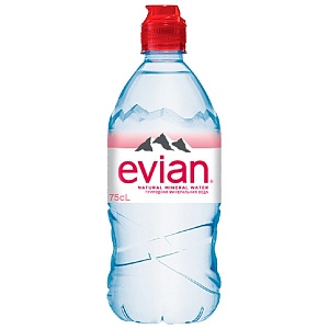 Вода Evian натуральная природная минеральная sport /пэт/ 0,75л*12