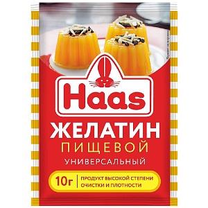 Желатин HAAS пищевой универсальный 10г*50