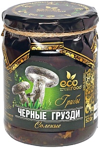 Грибы ECOFOOD Грузди Черные соленые 520г*6