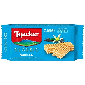 Вафли LOACKER CLASSIC Ваниль 45г*8