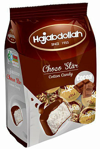 Конфеты HAJABDOLLAH 2807 из пишмание со вкусом ванили шоколадной глазури Choco Star /пакет/ 180г*8