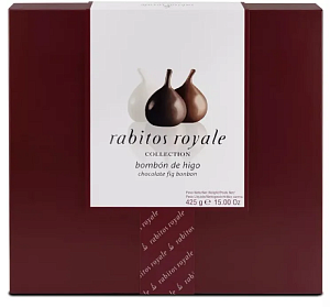 Инжир RABITOS ROYALE в шоколаде Коллекция вкусов серий Dark, Milk, White №24 /картон/ 425г*10