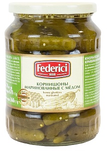 Корнишоны FEDERICI маринованные с мёдом /стекло/ 720мл*6