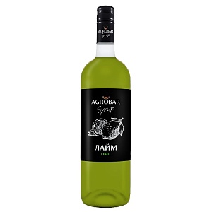Сироп AGROBAR Лайм (Lime) /стекло/ 1л*6