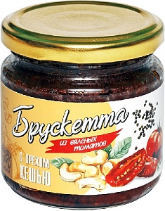 Брускетта ECOFOOD из вяленых томатов с орехом кешью /стекло/190г*6
