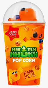 Воздушная кукуруза HAPPY CORN "Мимимишки"с игрушкой "Карамель" (лицензия) /стакан/ 50г*12