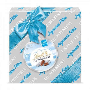 Конфеты LINDT PYRÉNÉENS CADEAU LAIT из молочного шоколада с нежной молочной начинкой пралине GIFT BOX, серая плоская /картон/ 204г*12