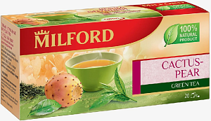 Чай MILFORD Зеленый ароматизир. ягода опунции (ягода кактуса) (20 пакетиков) 35г*12