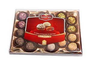 Финиковые трюфели BORNA ассорти, без сахара /пластик/ 400г*10