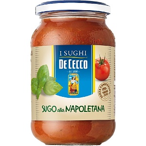 Соус DE CECCO Sugo alla Napoletana томатный с базиликом /стекло/ 400г*6