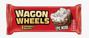 Печенье WAGON WHEELS с суфле покрытое гразурью, красн.упак. 220г*16