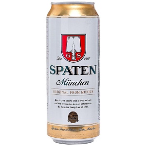 Пиво SPATEN Munchen 5.2% светлое /жесть/ 0,5л*24