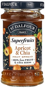 Джем St.Dalfour абрикосовый с семенами чиа Superfruits /стекло/ 170г*6