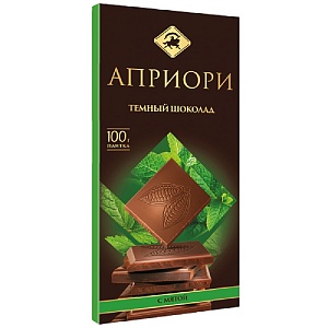 ВЫВОД Шоколад АПРИОРИ Темный с мятой 100г*15
