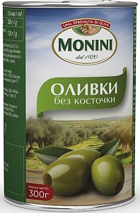 Оливки MONINI без косточки /жесть/ 300г*12