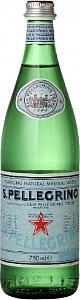 Вода SAN PELLEGRINO натуральная газированная /стекло/ 0,75л*15