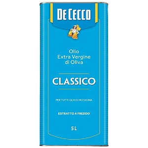 Масло DE CECCO CLASSICO оливковое Extra Vergine нерафинированное /жесть/ 5л*2