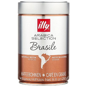 Кофе ILLY (7095.7138) MONOARABICA BRAZIL зерновой /жесть/ 250г*6