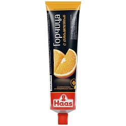 Горчица HAAS с Апельсином пряная с фруктовыми нотками /тюбик/ 200г*12