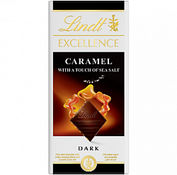 Шоколад LINDT EXCELLENCE CARAMEL Горький с Солью и карамелью 100г*20