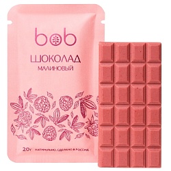 Шоколад BOB Белый "Малиновый на кешью" /шоубокс/ 20г*20