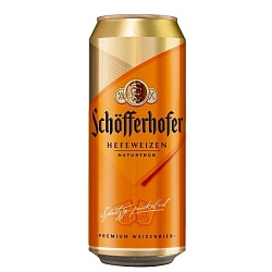 Пиво Schofferhofer (ГЕРМАНИЯ)  Hefeweizen Хефе Вайзен 5.0% /жесть/ 0,5л*24