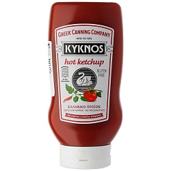 Кетчуп KYKNOS HOT томатный острый /пластик/ 560г*12