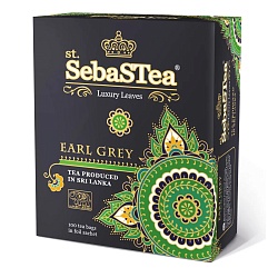 Чай SEBASTEA черный с бергамотом EARL GREY (100пак*1,5г) /картон/ 150г*12