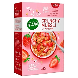 Мюсли 4LIFE хрустящие Strawberry /картон/ 350г*16