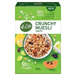 ***Мюсли 4LIFE хрустящие Fruits /картон/ 350г*16