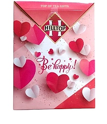 Чай HILLTOP "Цейлонское Утро" (сердечки) чёрный /картон/ 50г*18
