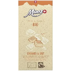 Шоколад MUNZ BIO молочный с карамелизированным фундуком и солью 100г*12