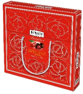 Конфеты Dy`Nastie шоколадные "Вишня в ликёре" /СУМКА с узорами/ 170г*5