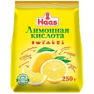Кислота HAAS Лимонная /пакет/ 250г*20